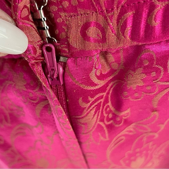 Donna Morgan Vintage Silk Blend Floral Print Fully Lined Jacket Skirt Set Suit - Picture 12 of 16